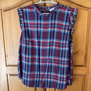 Loft Plaid blouse